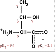 Chemical structure for threonine