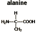 chemical structure of alanine (C3H7NO2 )