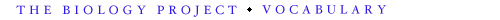 The Biology Project - Vocabulary